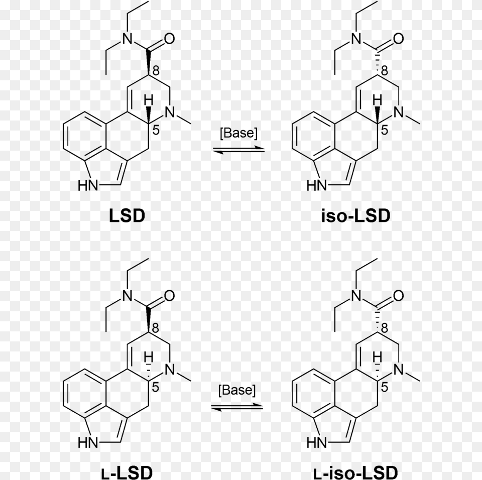 Lsd Analogues Lysergic Acid Diethylamide, Gray Free Png Download