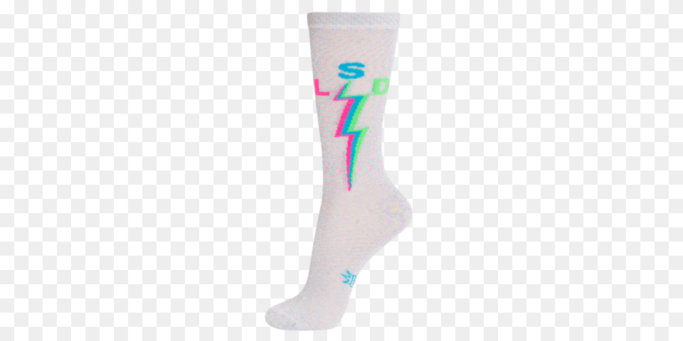 Lsd Sparkle Sheer Crew Socks With Lightning Design The Bullish Store, Clothing, Hosiery, Sock Png Image