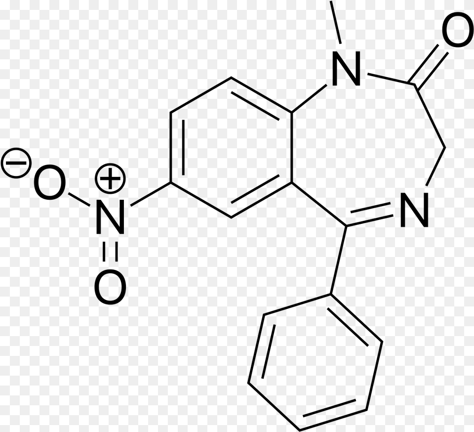 Lsd Tab Flunitrazepam Structure, Gray Free Png Download