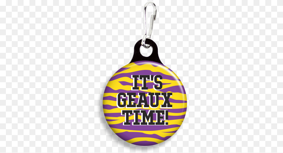 Lsu It39s Geaux Time Promotional Zoogee 1 18 Round Metal Zipper Pull Tag, Accessories Free Transparent Png