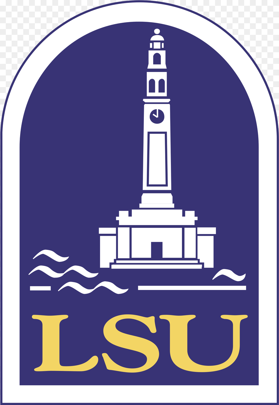 Lsu Logo Lsu Tigers Logo Decal Purple, Architecture, Building, Clock Tower, Tower Free Png Download