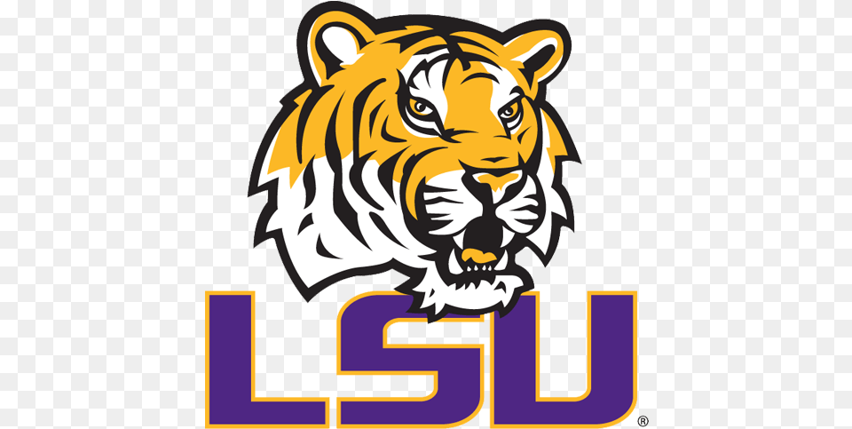 Lsu Tigers Football Louisiana State Louisiana State University Logo, Face, Head, Person, Animal Free Transparent Png