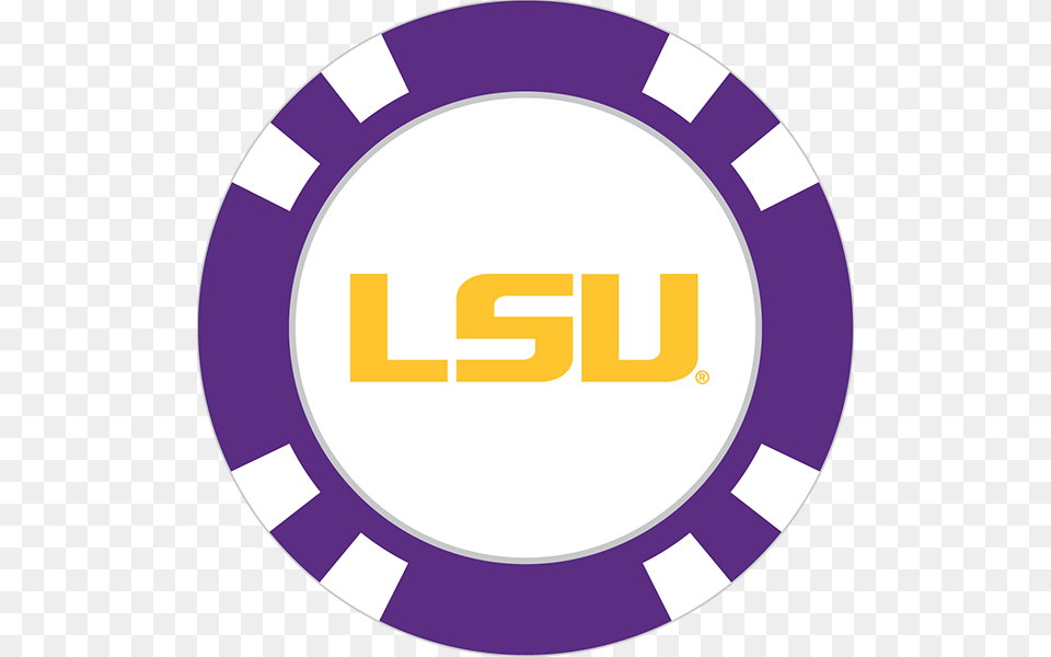 Lsu Tigers Poker Chip Ball Marker, Logo Free Png