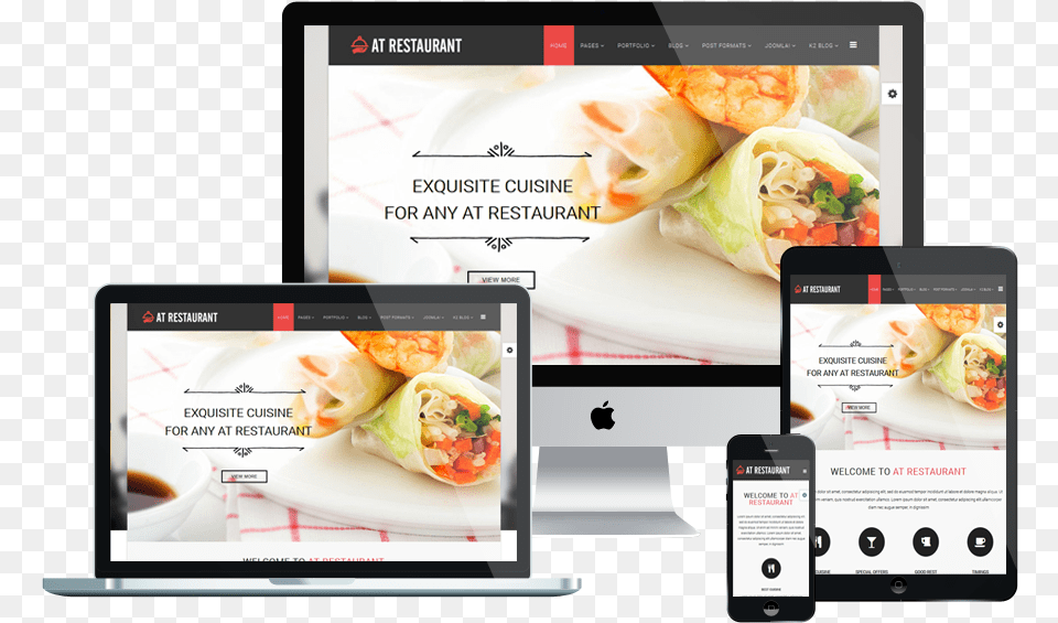 Lt Restaurant Joomla Template Website Templates Responsive, Food, Lunch, Meal, Computer Png