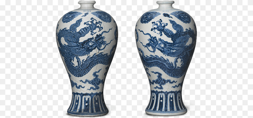 Ltemgtpair Of Vasesltemgt Chinese Mark Of Xuande Ming Vase Transparent, Art, Jar, Porcelain, Pottery Free Png Download