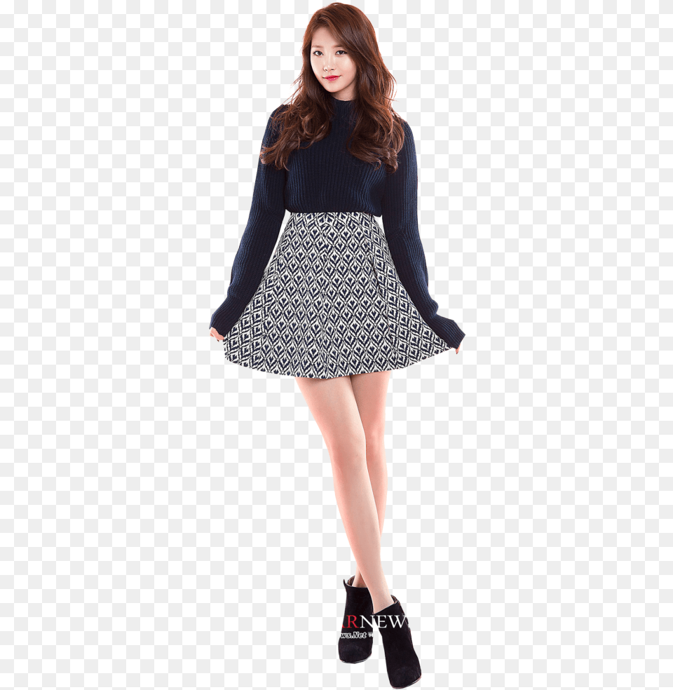 Ltyoastmark Korean Girl Transparent Background, Clothing, Skirt, Miniskirt, Coat Png Image