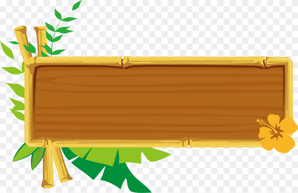 Luau Clipart Border Vector Wooden Board, Herbal, Herbs, Plant, Text Free Png Download