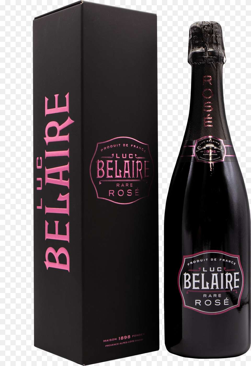 Luc Belaire Rare Rose Sparkling Wine, Alcohol, Beer, Beverage, Bottle Free Png Download
