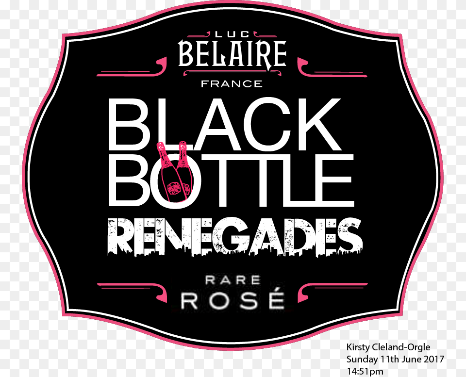 Luc Belaire Rare Rose Sparkling Wine Magnum, Advertisement, Poster, First Aid, Logo Free Png