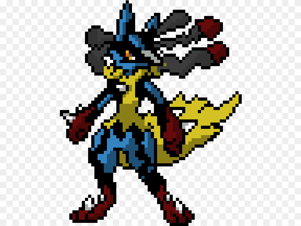 Lucario Pokemon Pixel Art Download Mga Lucario Pixel Art Lucario, Graphics, Animal, Bee, Insect Png