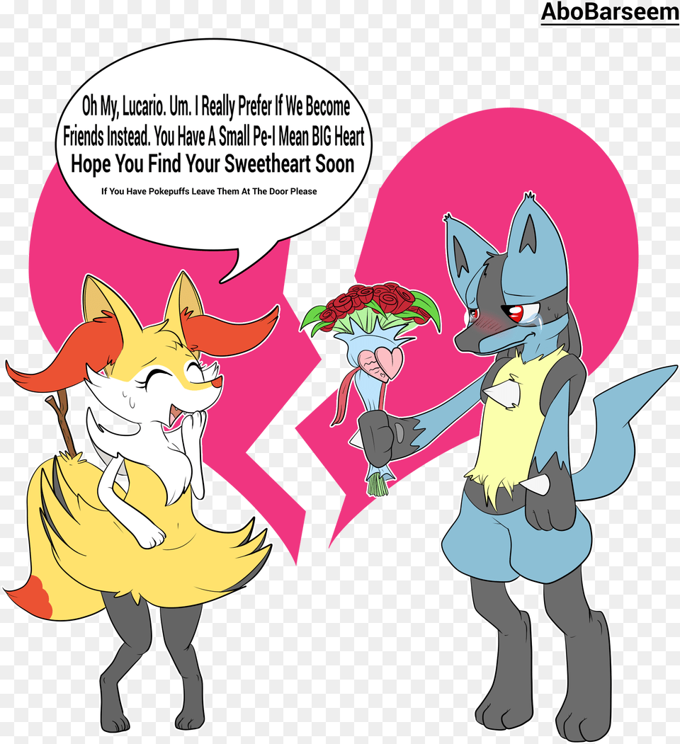 Lucario Rejected By Braixen Small Penis Cartoon Humiliation, Book, Comics, Publication, Baby Free Png Download