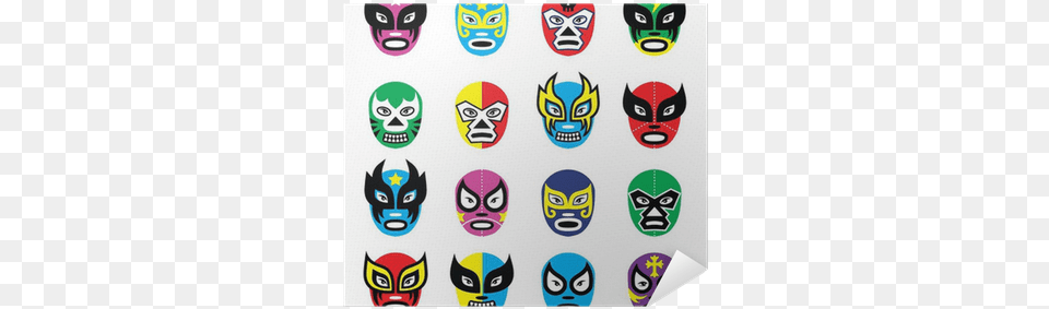 Lucha Libre Luchador Mexican Wrestling Masks Icons Mascaras De Luchadores Vector, Mask Free Png
