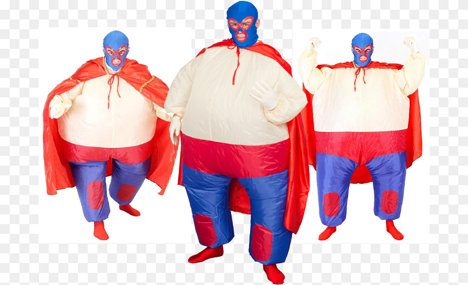 Lucha Libre Mexican Wrestler Chub Suit Adult Costume Cape, Clothing, Coat, Man, Male Free Png