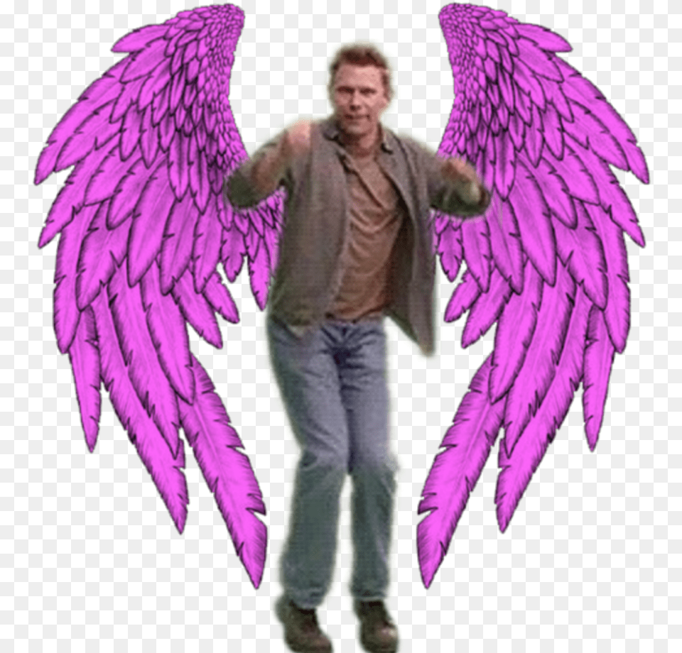 Luci And His Pink Wings Guardian Angel Wings, Purple, Person, Man, Male Png