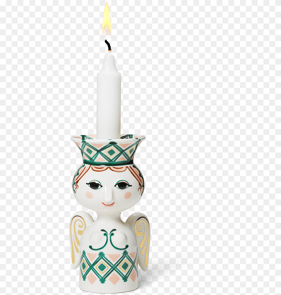 Lucia Angel Christmas Candle Holder Green With Gold H15 Bjrn Wiinblad Lucia Stage, Face, Head, Person, Baby Free Png Download