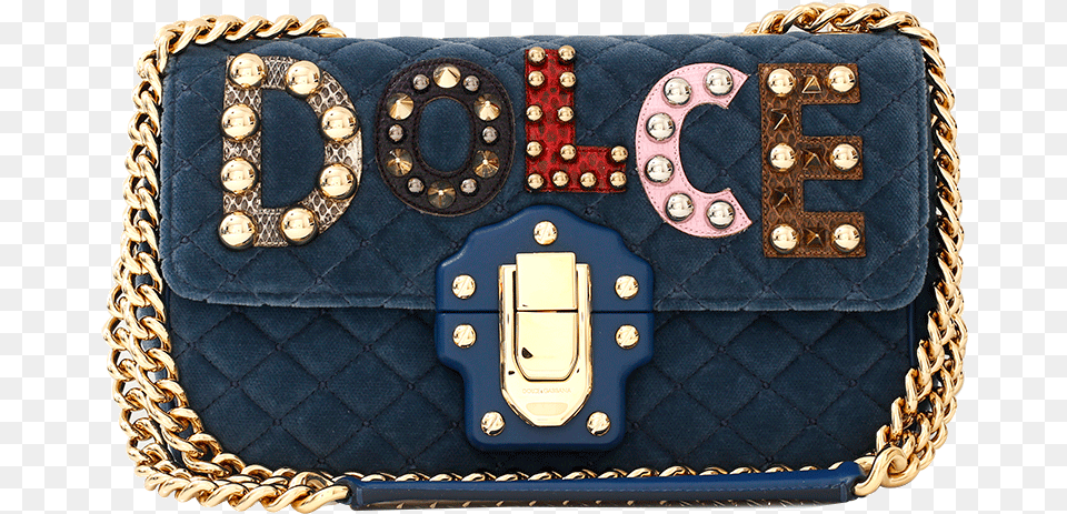 Lucia Dolce Logo Velvet Bag Marissa Collections And Gabbana, Accessories, Handbag, Purse Free Transparent Png