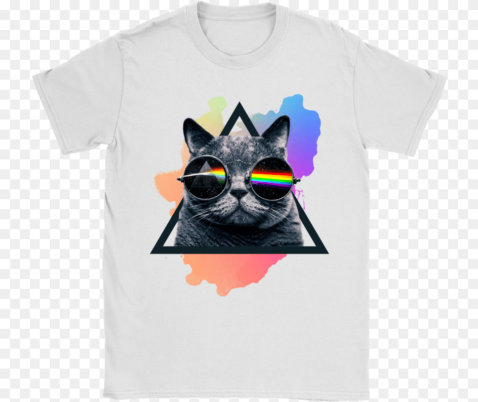 Lucifer Sam Meow Watching Pink Floyd Shirts Black Cat, Clothing, T-shirt, Triangle, Animal Png
