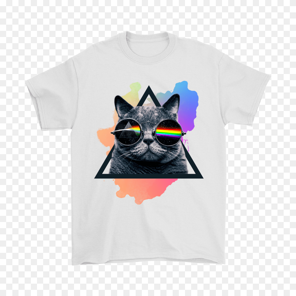 Lucifer Sam Meow Watching Pink Floyd Shirts Teeqq Store, Clothing, T-shirt, Animal, Cat Free Png