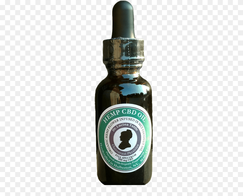 Lucina Tuttle Full Spectrum Hemp Oil Tincture Peppermint Glass Bottle, Cosmetics, Perfume, Aftershave, Can Png