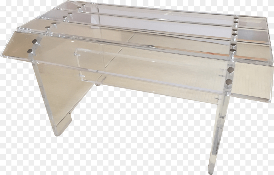 Lucite Plank Park Bench On Chairish Bench, Coffee Table, Desk, Furniture, Table Png Image