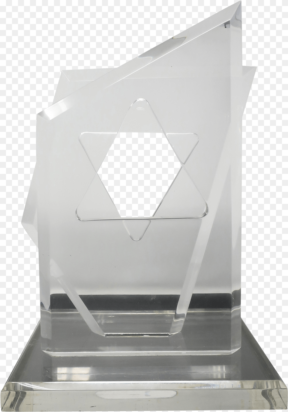 Lucite Star Of David Sculpture By Hivo Van Teal Trophy, Crystal Free Transparent Png