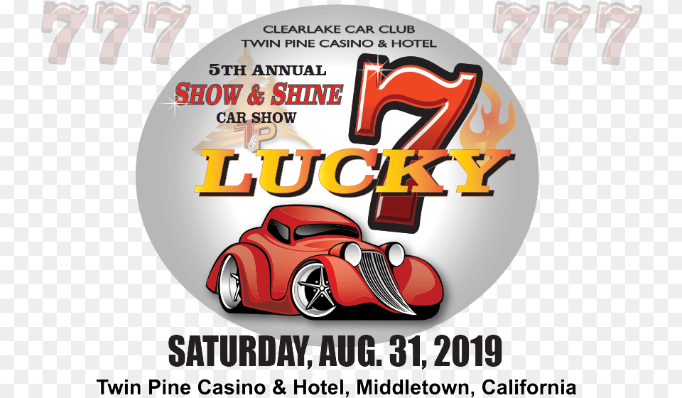 Lucky 7 Show U0026 Shine U2014 Curbside Car Calendar Icon, Advertisement, Poster, Machine, Wheel Free Png