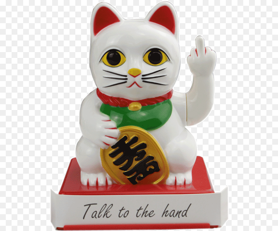 Lucky Cat Middle Finger, Figurine Free Transparent Png
