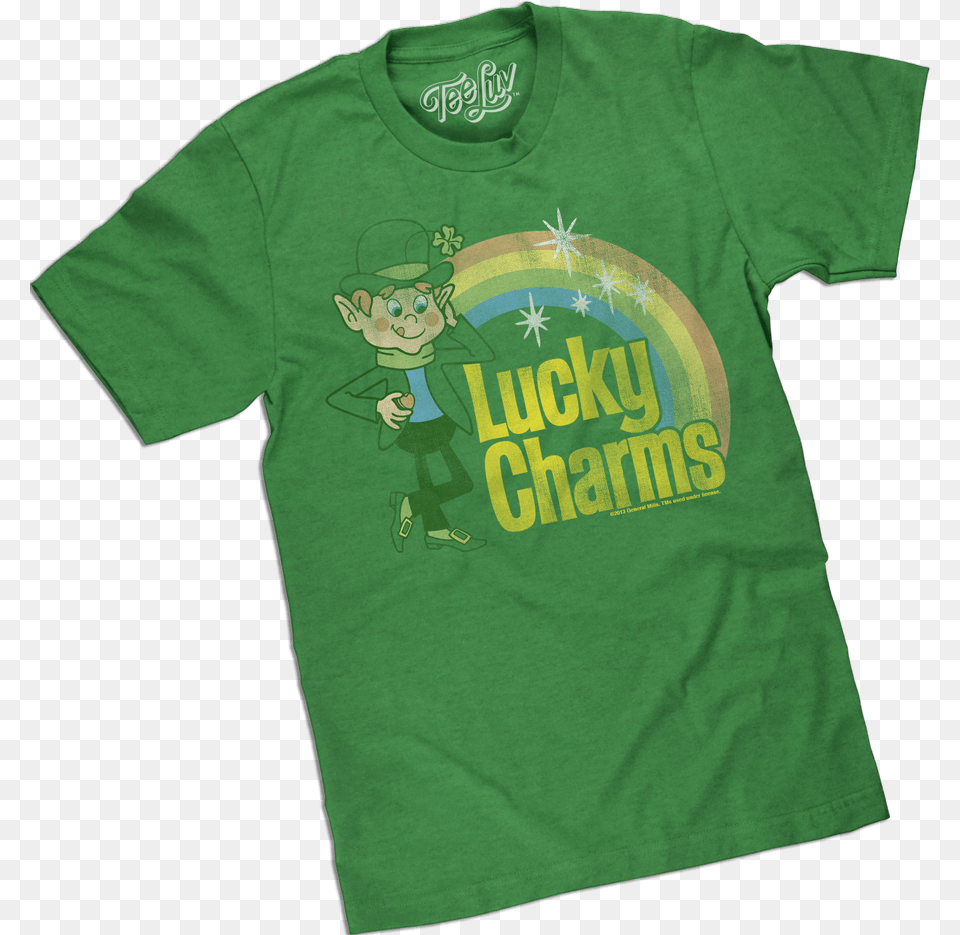 Lucky Charms Tee Shirt Lucky Charms Cereal Box, Clothing, T-shirt, Baby, Person Png