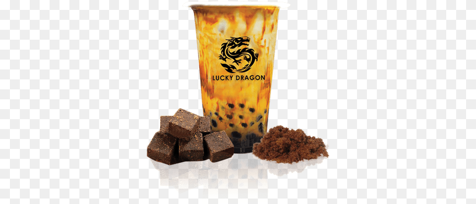 Lucky Dragon Pearl Milk Tea Cream Soda, Chocolate, Dessert, Food, Cup Free Transparent Png