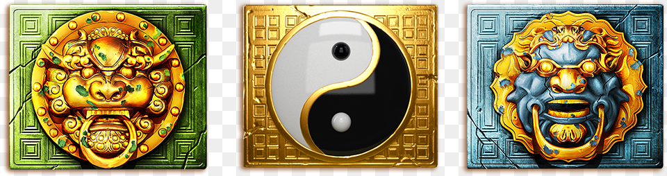 Lucky Dragon Slot Game Icon, Emblem, Symbol, Gold Png Image