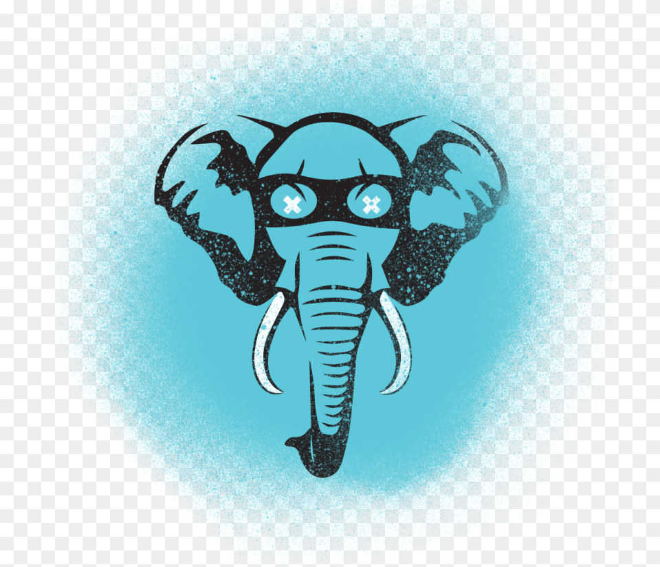 Lucky Elephant Logo Elephant Head Black And White, Animal, Mammal, Wildlife, Person Free Png