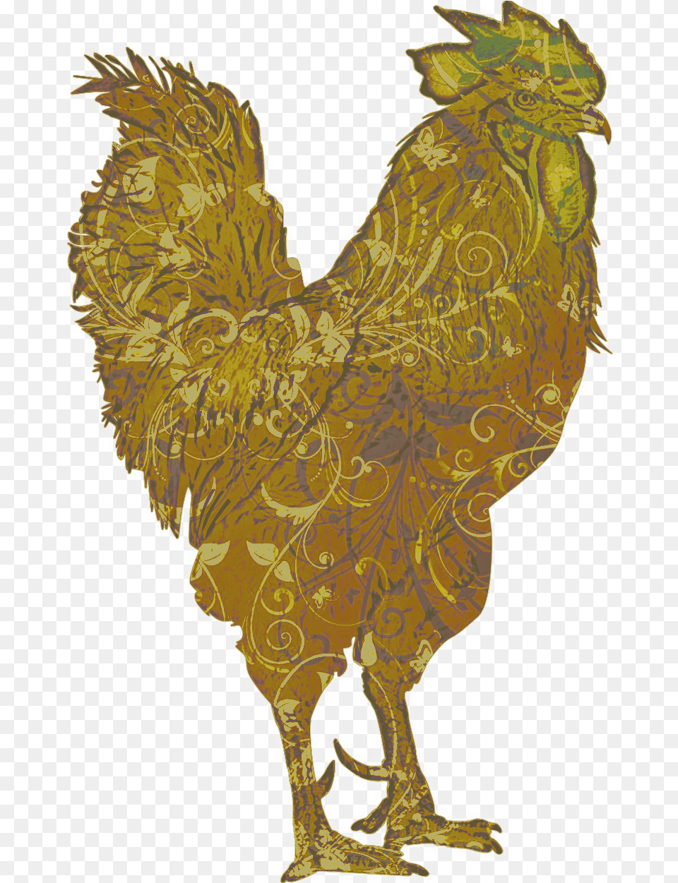 Lucky Gold Rooster Lloyd Gold, Animal, Bird, Chicken, Fowl Png Image