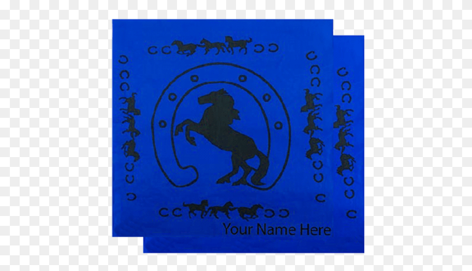 Lucky Horseshoe Bandana, Animal, Horse, Mammal, Text Png Image