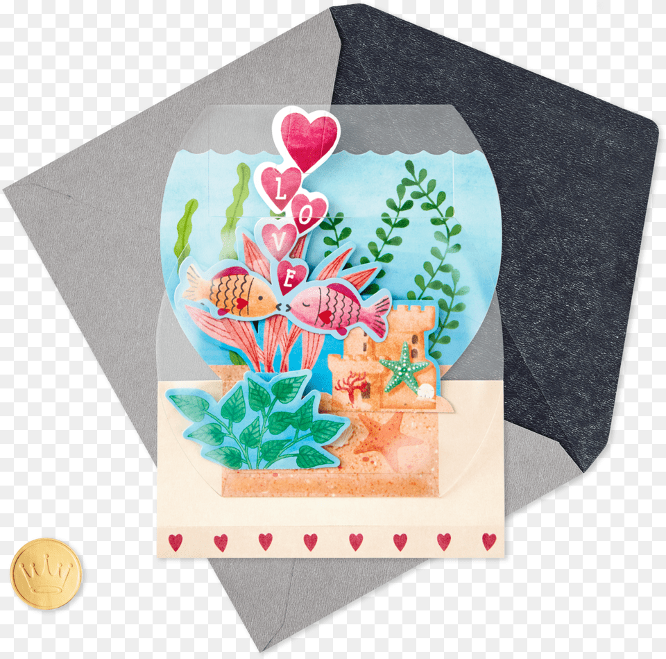 Lucky In Love Fishbowl Pop Up Anniversary Card, Person, People, Mail, Greeting Card Free Transparent Png
