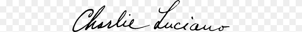 Lucky Luciano Signature, Gray Free Png