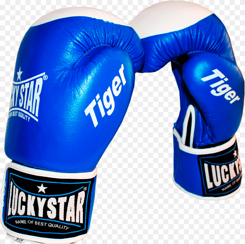 Lucky Star Boxing Gloves Leather Tiger Blue Professional Boxing, Clothing, Glove Free Png Download