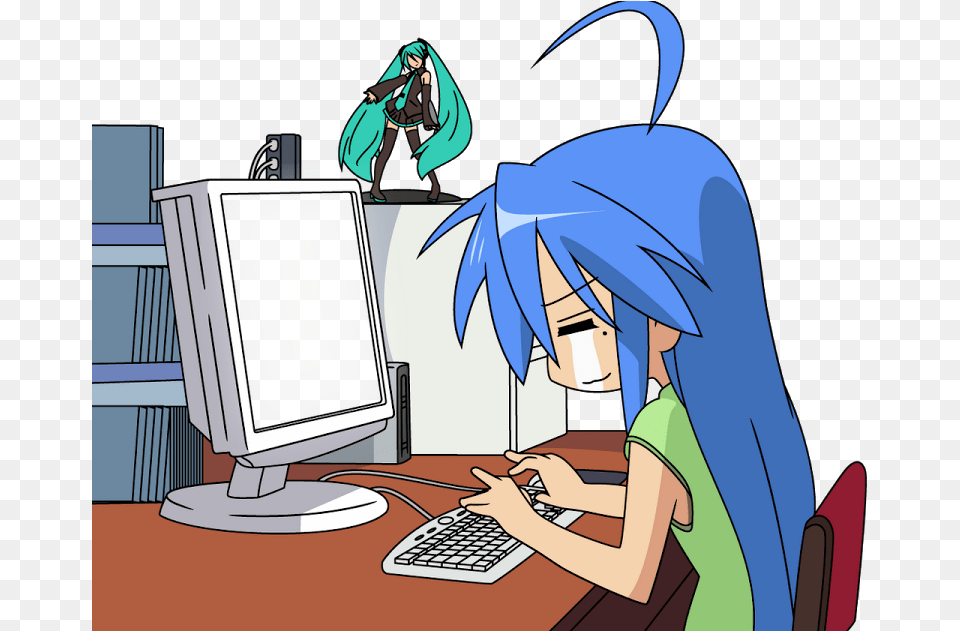Lucky Star Computer Gif, Book, Comics, Publication, Adult Png