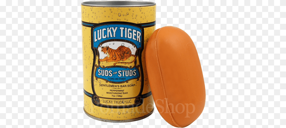 Lucky Tiger Suds For Studs Soap Lucky Tiger Suds For Studs Soap Peppermint Moisturising, Tin, Animal, Mammal, Wildlife Free Transparent Png
