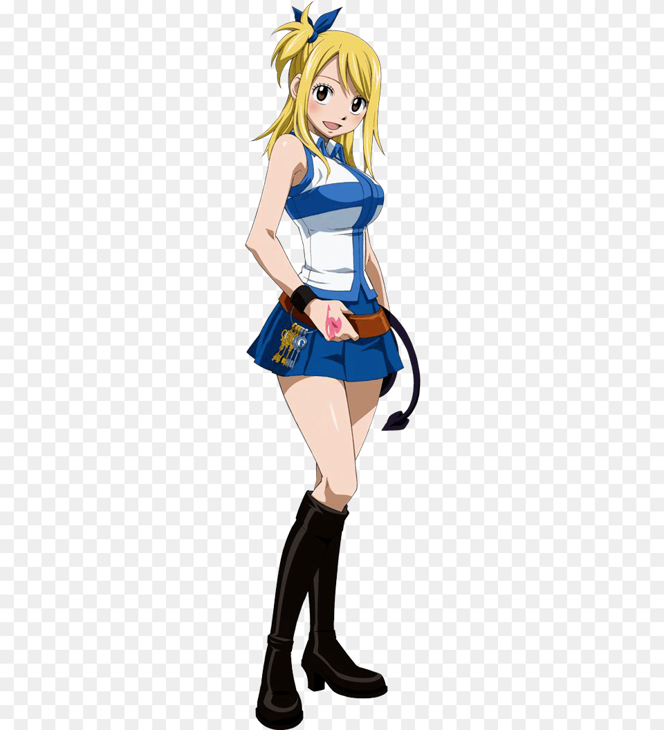 Lucy Anime S2 Fairy Tail Lucy Heartfilia White Dress Cosplay Costume, Book, Publication, Comics, Manga Free Png