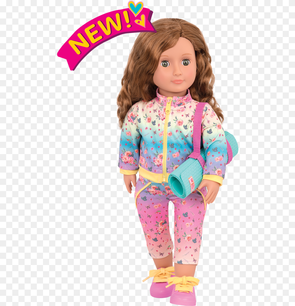 Lucy Grace 18 Inch Yoga Doll Our Generation Dolls, Toy, Person, Girl, Female Free Png Download