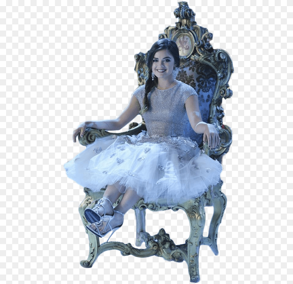 Lucy Hale By Andie Mikaelson Pretty Little Liars, Furniture, Person, Dancing, Leisure Activities Free Transparent Png