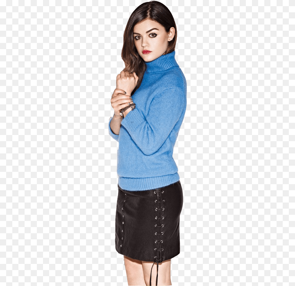 Lucy Hale Lucy Hale Transparent, Sweater, Clothing, Skirt, Knitwear Free Png Download