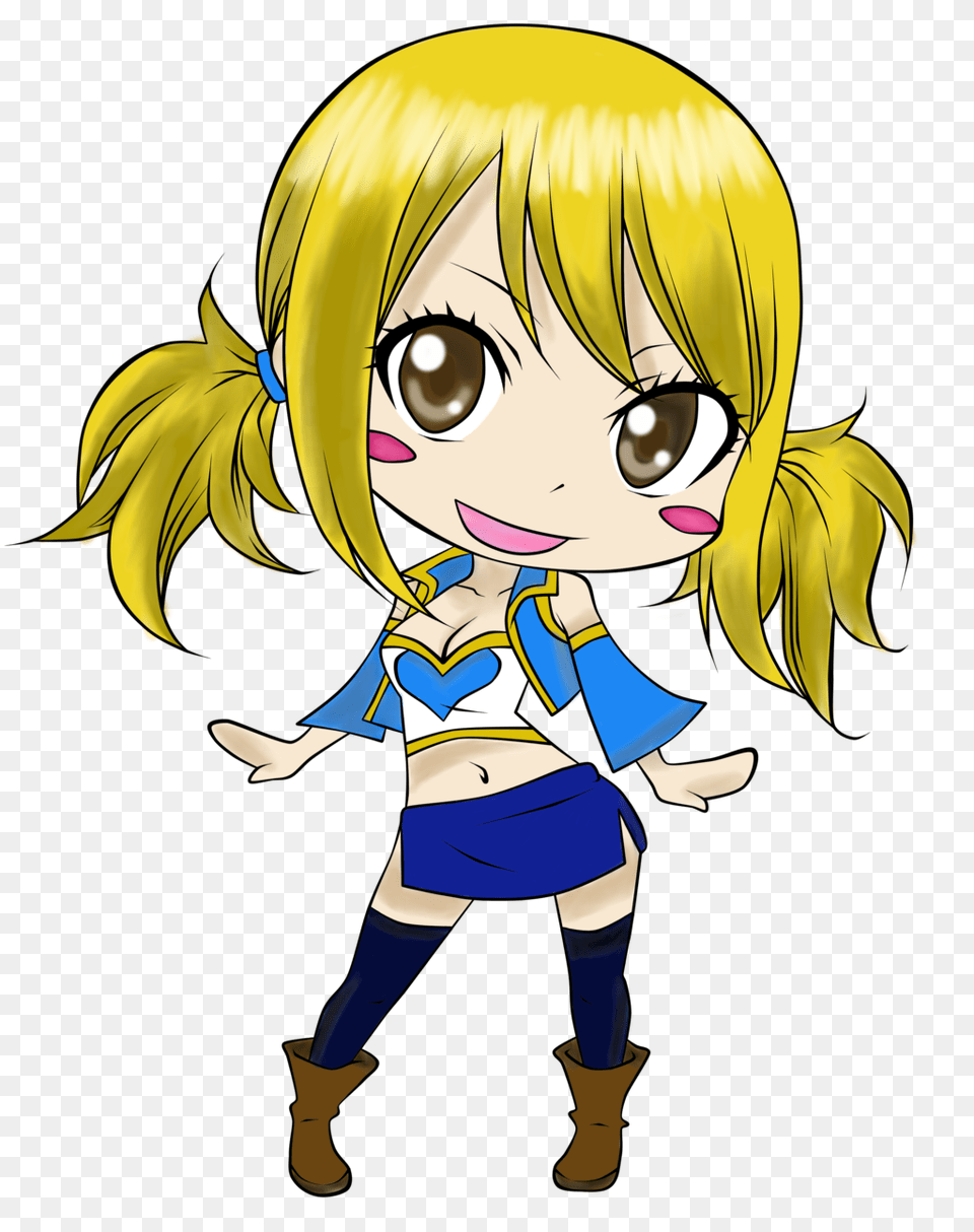 Lucy Heartfilia Chibi Fairy Tail In Fairy, Book, Comics, Publication, Baby Free Transparent Png
