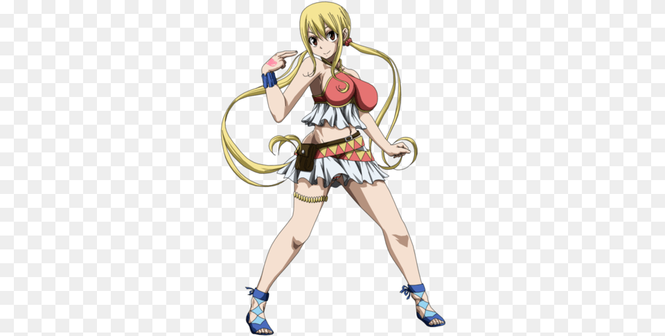 Lucy Heartfilia Lucy Heartfilia Dragon Cry Outfit, Book, Comics, Publication, Adult Free Png Download