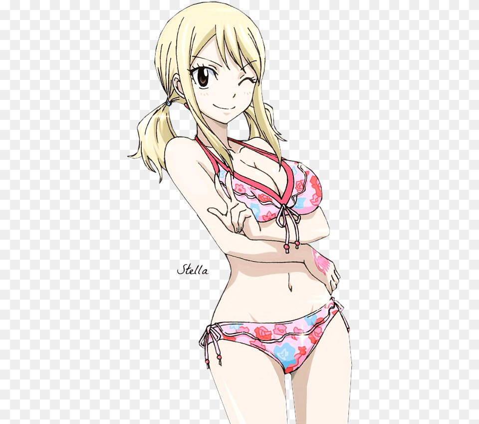Lucy Heartfilia Sexy Bikini Sexy Hot Anime And Characters Sexy Lucy Bikini, Book, Publication, Comics, Adult Free Png Download