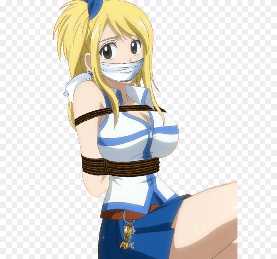 Lucy Heartfilia Tied Up And Gagged By Songokussjsannin8000 Fairy Tail Lucy Anime, Publication, Book, Comics, Adult Free Png