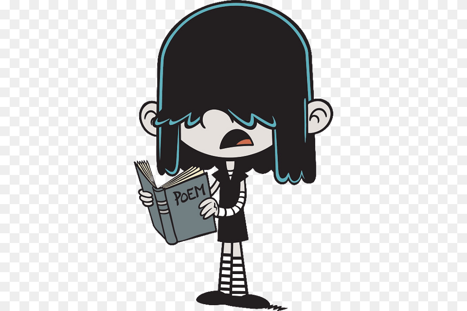 Lucy Loud Reading Poetry, Cartoon, Book, Comics, Publication Free Transparent Png