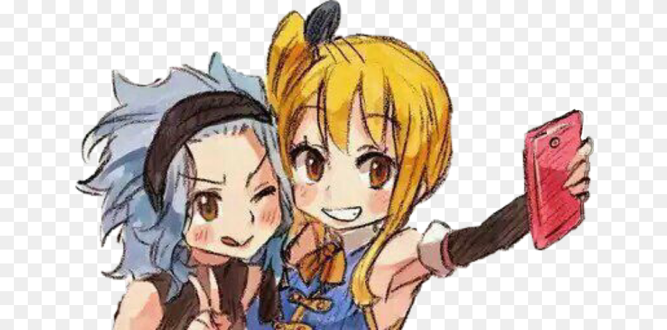 Lucy Lucyheartfilia Levy Fairytail Anime Mages Fairy Tail Levy And Lucy, Book, Comics, Publication, Person Png