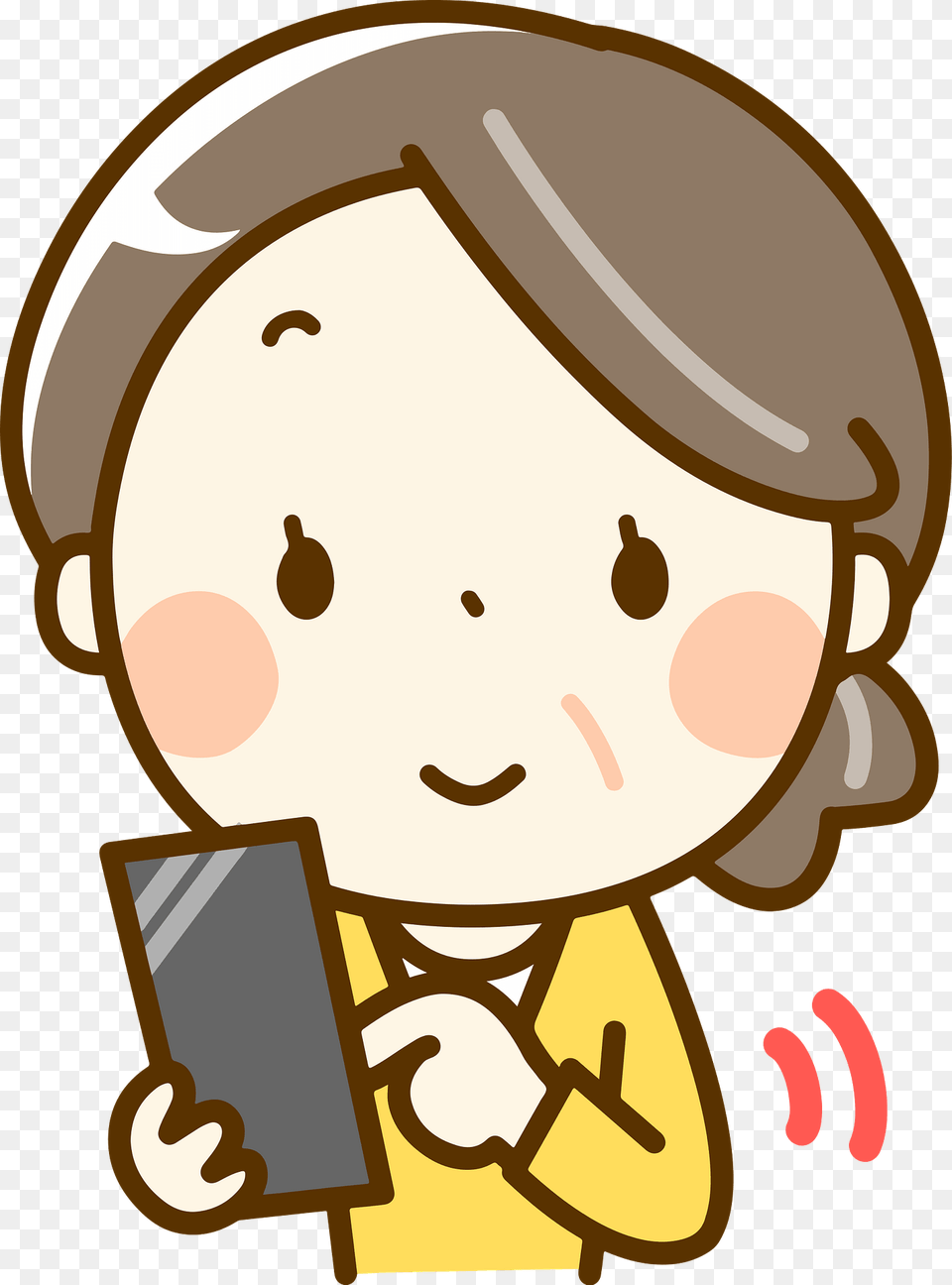 Lucy Senior Woman Using Her Smartphone Clipart, Person, Reading, Photography Png