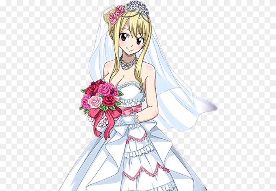 Lucyheartfilia Fairytail Wedding Cute Pretty Freetoedit Lucy Heartfilia Wedding Dress, Gown, Formal Wear, Fashion, Publication Free Png